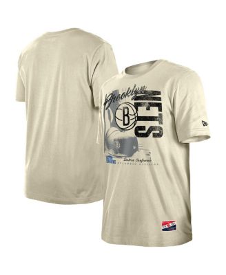 New Era - Men's Cream Brooklyn Nets Distressed Throwback Vintage Color Pack T-Shirt