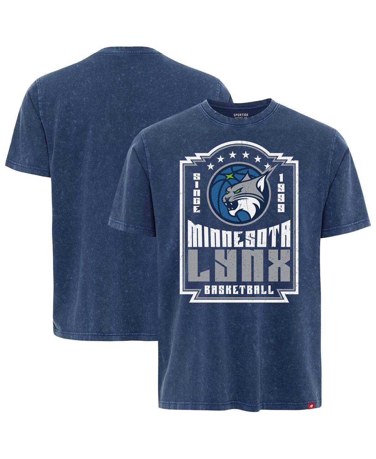 Men's and Women's Blue Minnesota Lynx Rock Roll Collection Angus Mineral Wash Premium T-Shirt - Blue