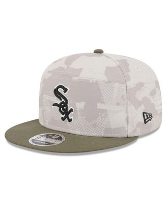 Men's Light Beige/Olive Chicago White Sox 2025 Armed Forces Day Split Panel 9FIFTY Snapback Hat