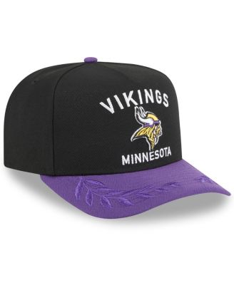 Big Boys and Girls Black/Purple Minnesota Vikings 2025 NFL Draft A-Frame 9FIFTY Snapback Hat