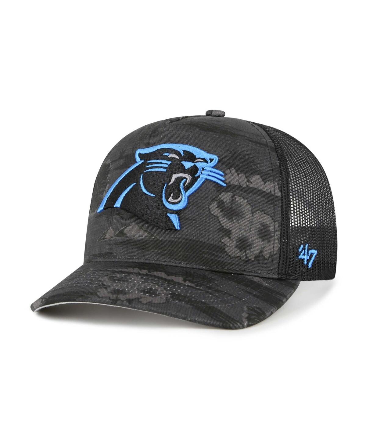 Men's Black Carolina Panthers Fiji Trucker Adjustable Hat - Black