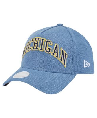 New Era - Women's Denim Michigan Wolverines A-Frame 9FORTY Adjustable Hat
