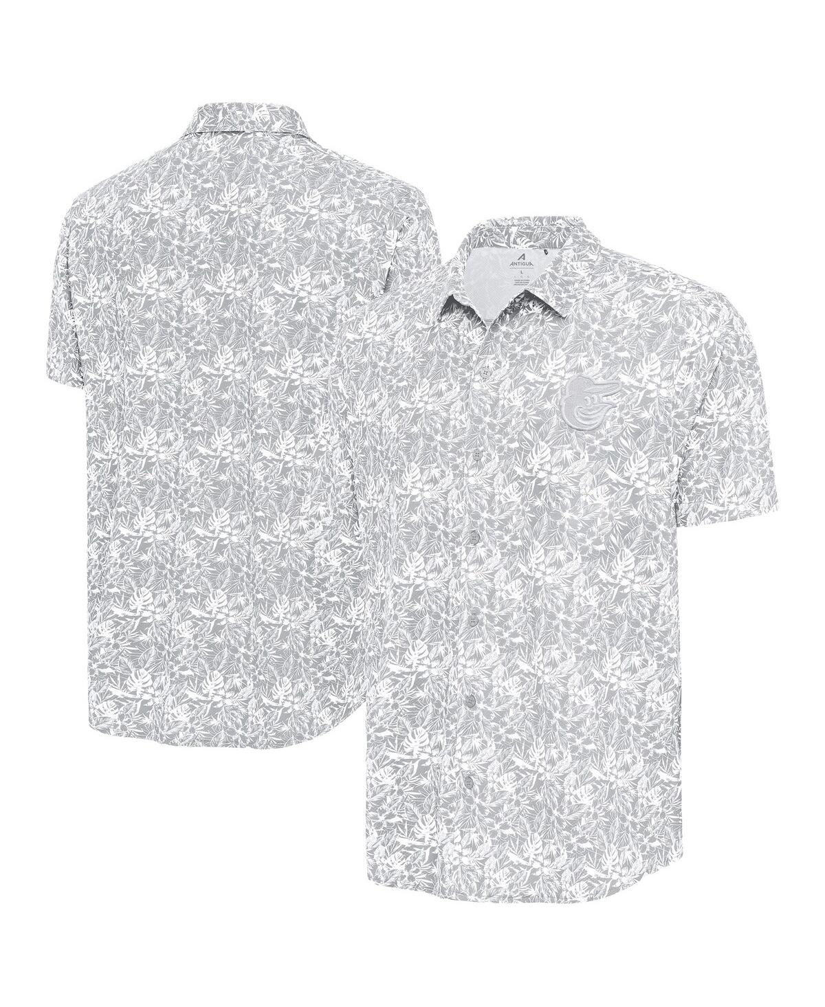 Men's Gray Baltimore Orioles Resort Button-Up Shirt - Gray