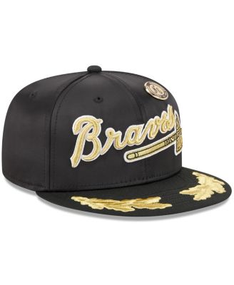 Men's Black Atlanta Braves 2025 59FIFTY Day Gold Leaf 59FIFTY Fitted Hat