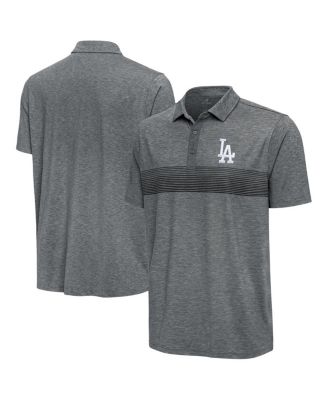 Antigua - Men's Pewter Los Angeles Dodgers Dashing Polo Shirt