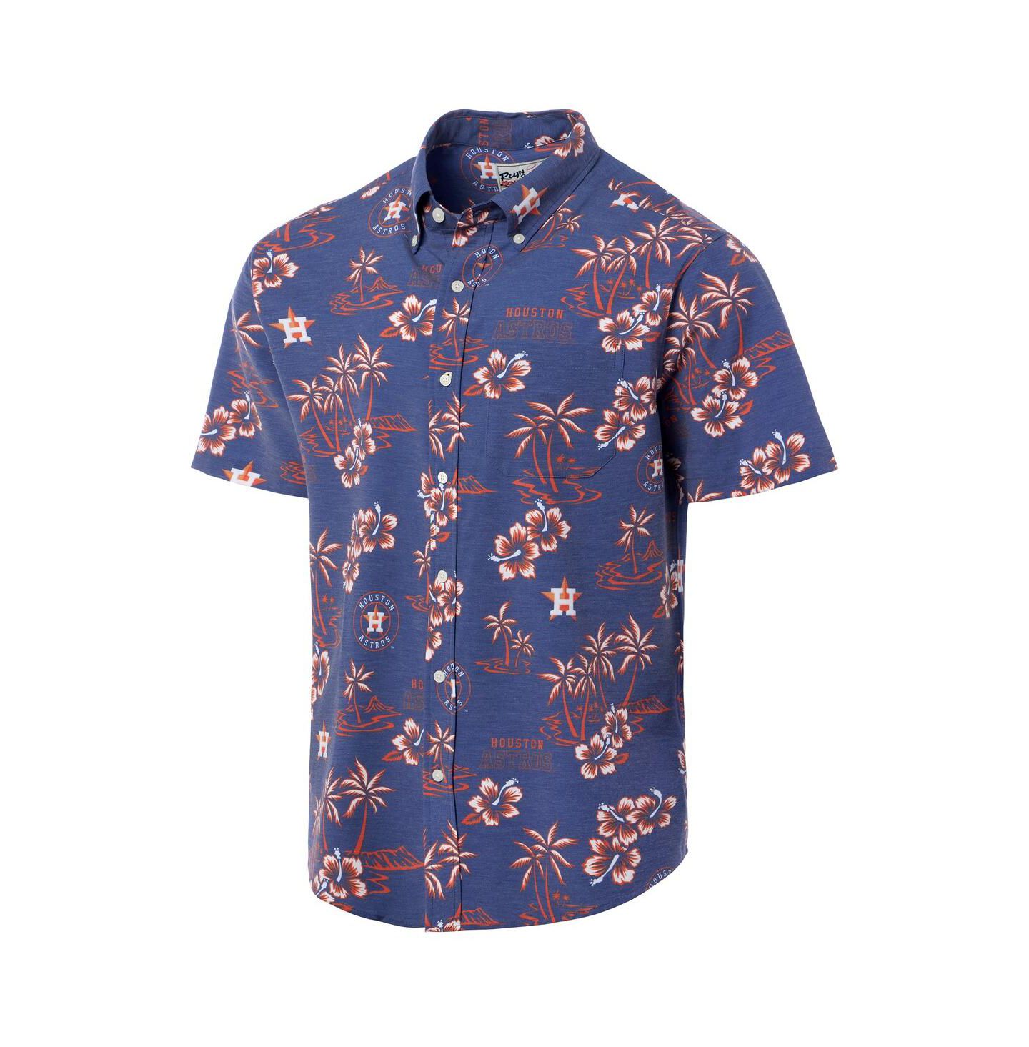 Мужской топ Reyn Spooner Navy Houston Astros Kekai Performance Button-Up — фото 2