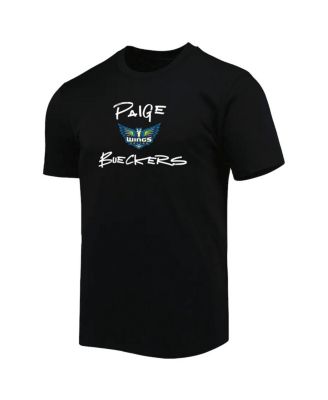 Men's and Women's Paige Bueckers Black Dallas Wings 2025 WNBA Draft Name Number T-Shirt