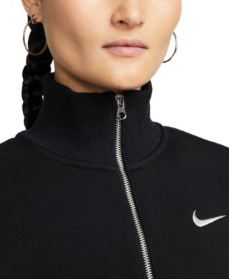 Women's Sportswear Phoenix Fleece Quarter-Zip Cropped Sweatshirt