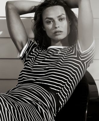 KARL LAGERFELD PARIS - Women's Striped Knit Top