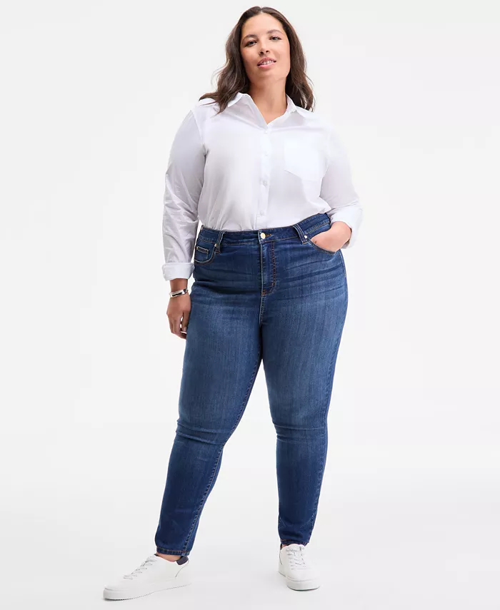 Trendy Plus Size Mid-Rise Skinny Jeans