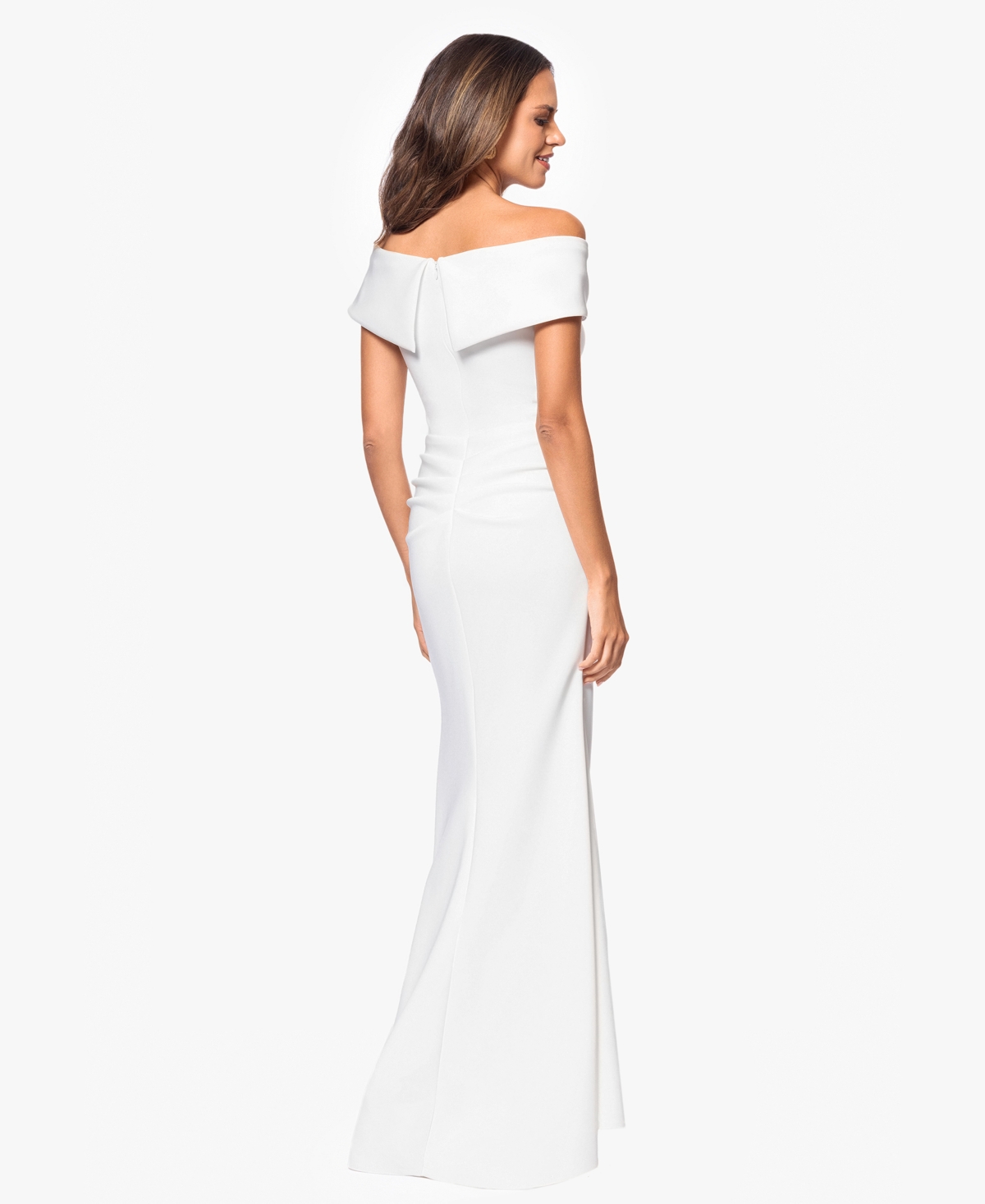 Xscape Petite Off-the-shoulder Ruffle Gown