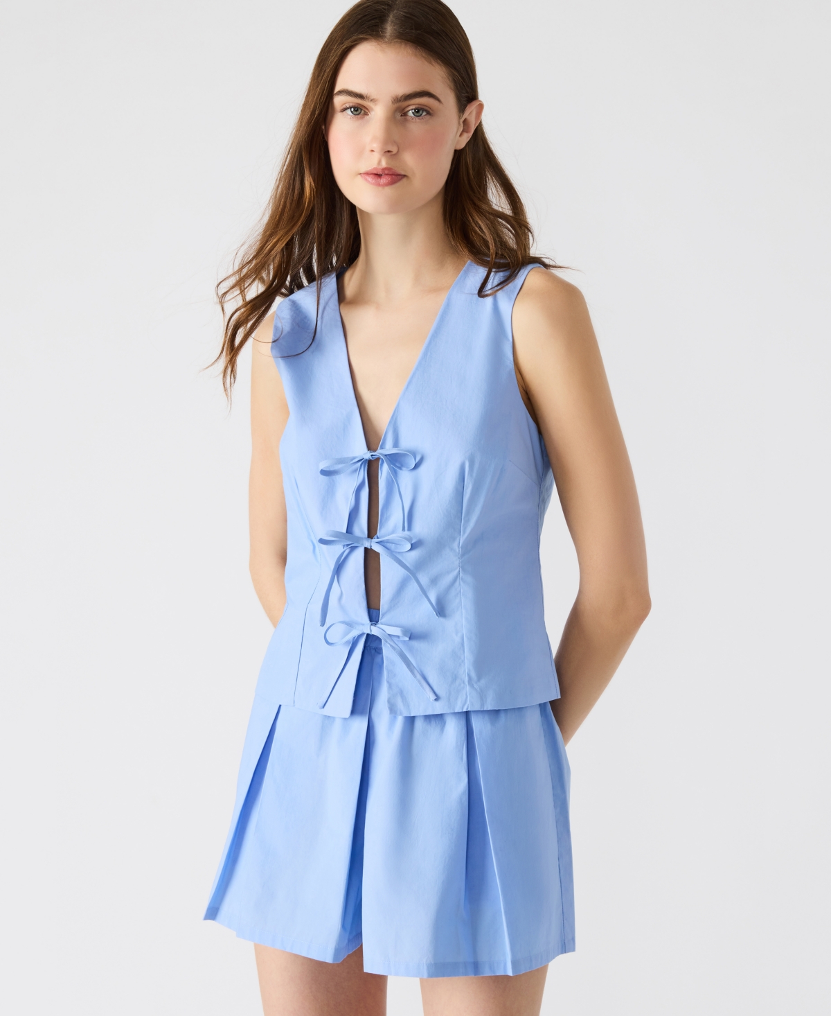 Women's Aliza Sleeveless Tie-Front Top - White