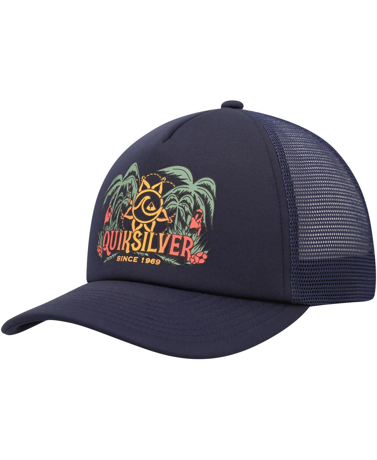 Men's Navy Happy Hour Trucker Snapback Hat - Navy