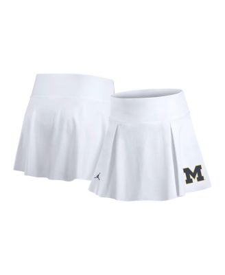 Jordan - Women's White Michigan Wolverines Tennis Skirt with Shorts