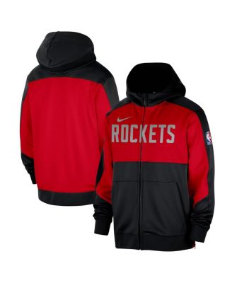 Nike - Men's Black Houston Rockets Authentic On-Court Showtime Performance Full-Zip Hoodie