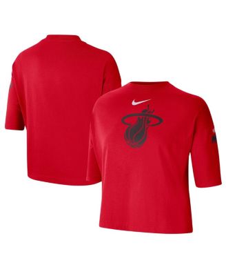 Nike - Women's Red Miami Heat 2024/25 City Edition Courtside Boxy T-Shirt