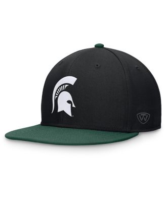 Top of the World - Men's Black/Green Michigan State Spartans Rally Two-Tone Fitted Hat