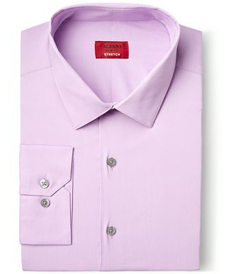 Alfani Slim Fit + Stretch Ice Purple Dress Shirt, Created for Macy's ...