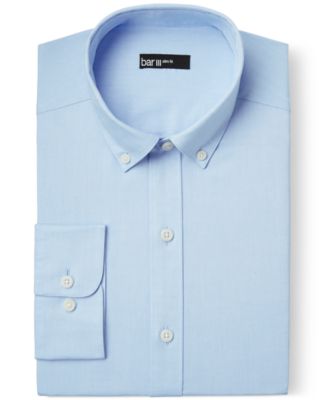 Bar III - Slim-Fit Light Blue Oxford Dress Shirt