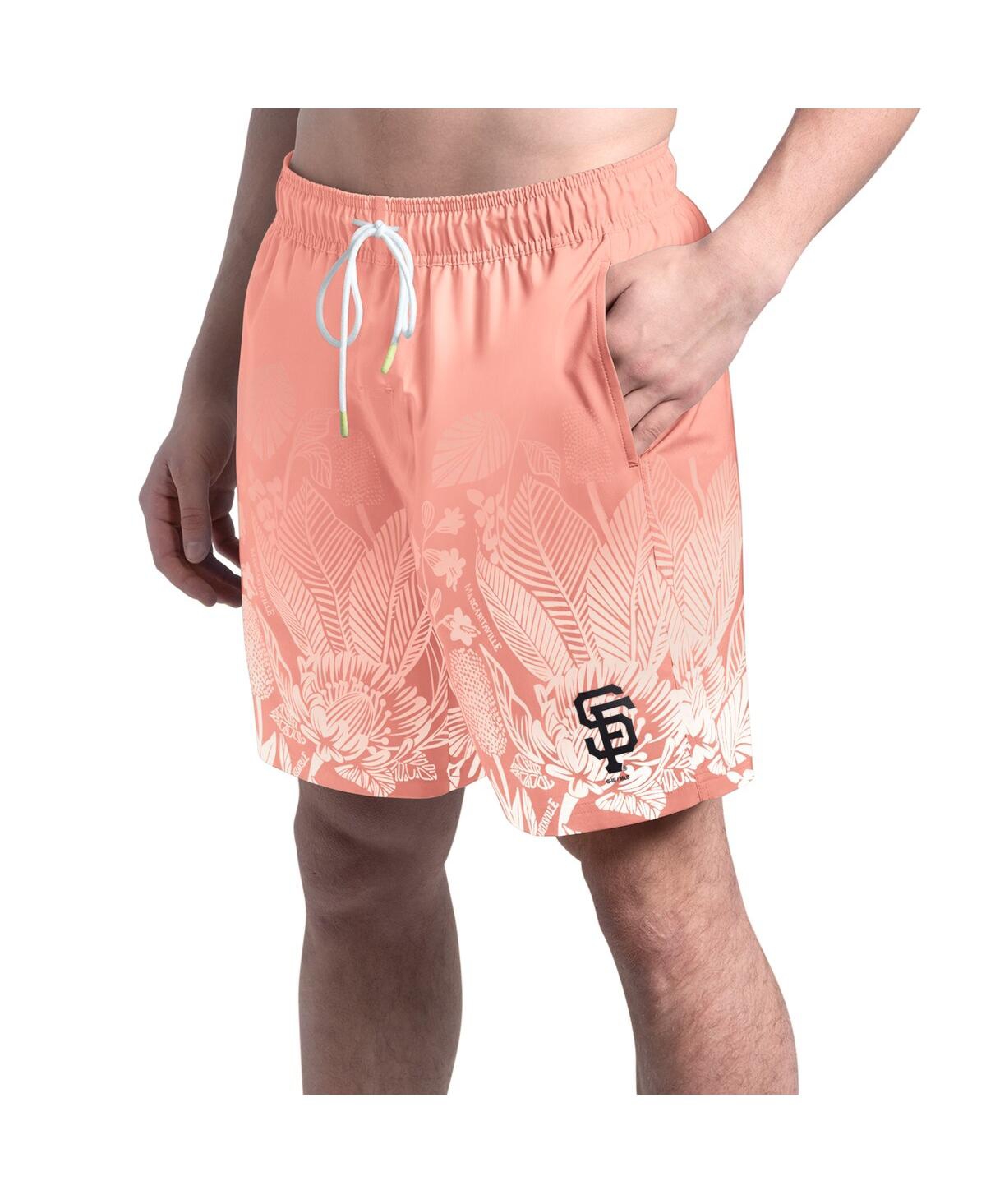 Men's Coral San Francisco Giants Lagoon Fiesta Swim Shorts - Coral