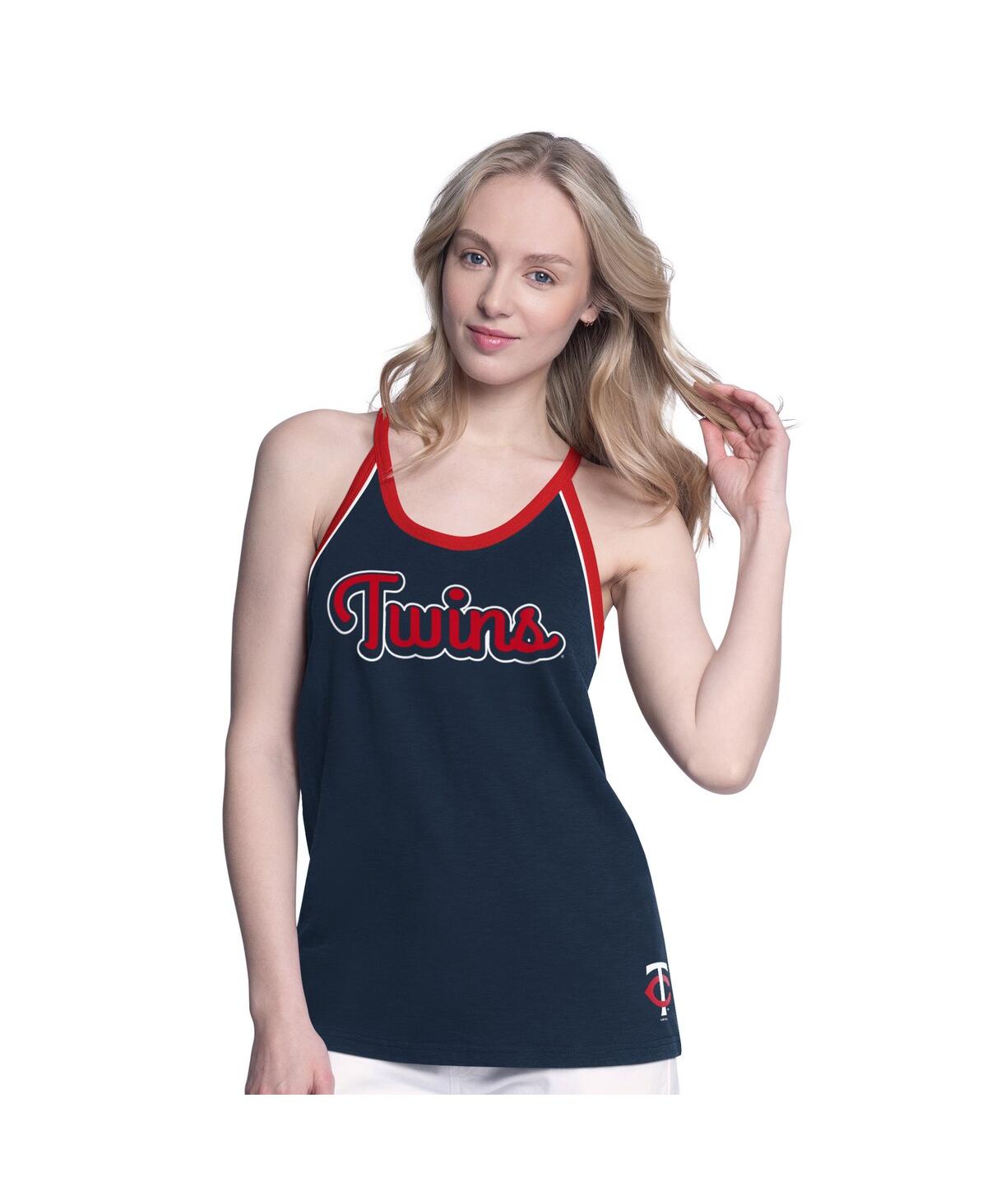 G-iii 4Her by Carl Banks Women'sÂ Navy Minnesota Twins Curveball Racerback Tank Top - Navy