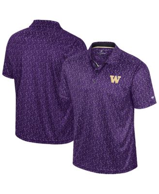 Colosseum - Men's Purple Washington Huskies Sublimated Golf Polo Shirt