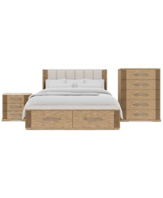 Frandlyn 3-Pc. King Bedroom Set (Storage Bed, Chest & Stone Top Nightstand)