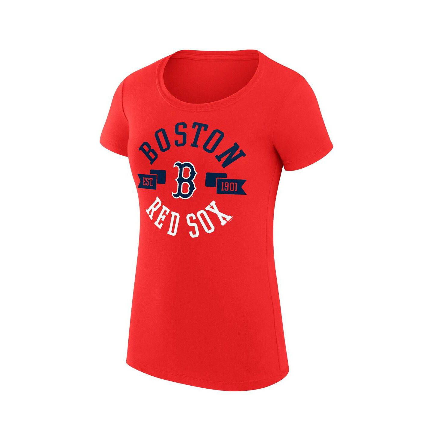 Женская футболка G-III 4Her by Carl Banks Red Boston Red Sox City Graphic Fitted — фото 2