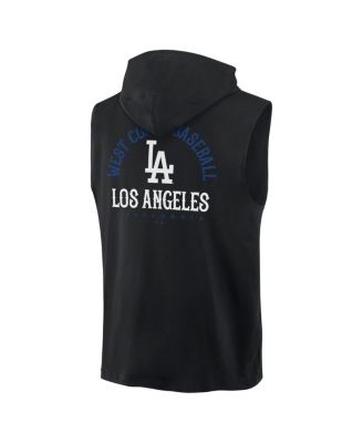 Men's Black Los Angeles Dodgers Fire Speed Sleeveless Pullover Hoodie
