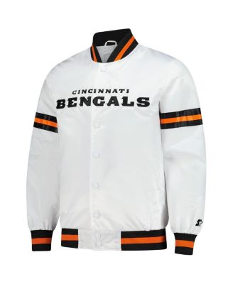 Men's White Cincinnati Bengals Scout Full-Snap Varsity Jacket