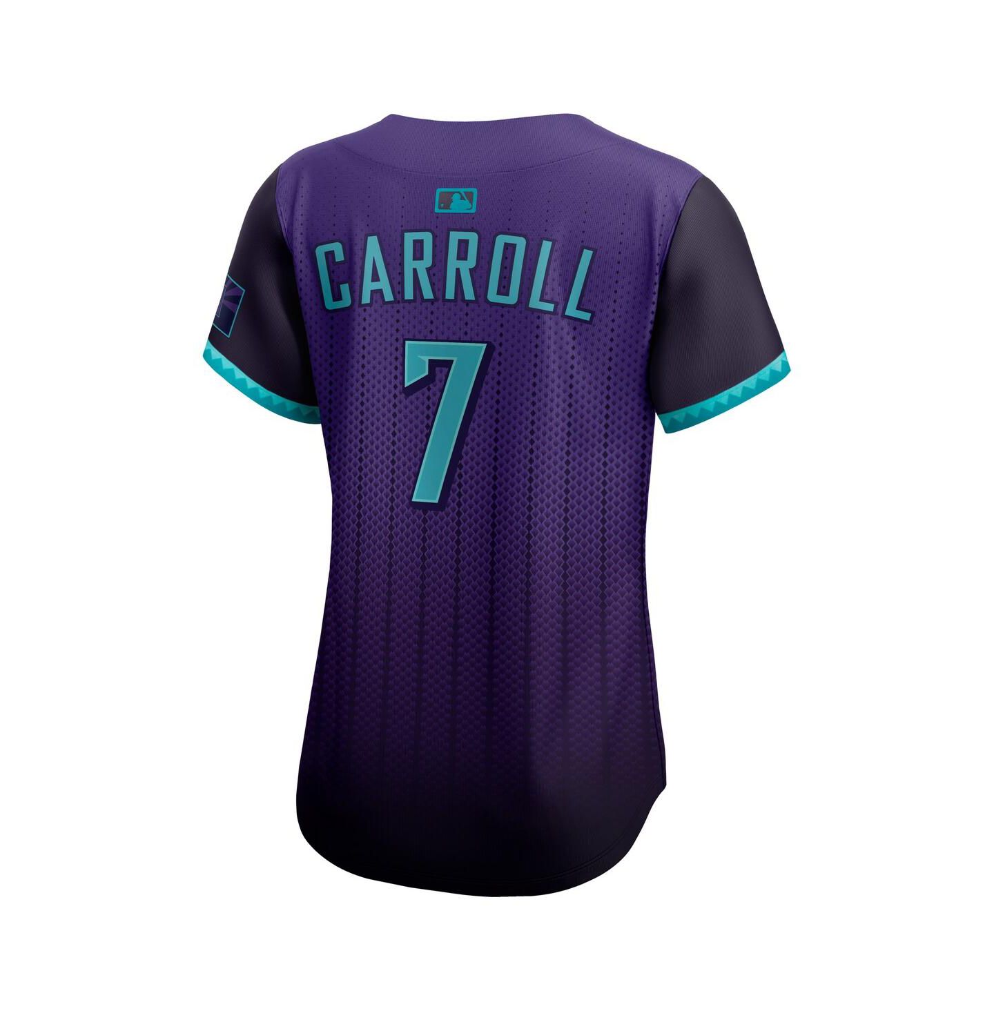 Женский топ Nike Corbin Carroll Purple Arizona Diamondbacks 2025 City Connect Limited Player Jersey — фото 3