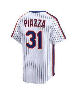 Men's Mike Piazza White New York Mets Throwback Cooperstown Collection Limited Jersey