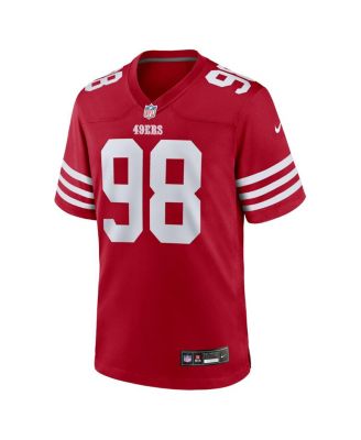 Men's Mykel Williams Scarlet San Francisco 49ers 2025 NFL Draft First Round Pick Game Jersey