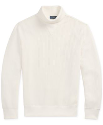 Men's Waffle-Knit Fleece Turtleneck