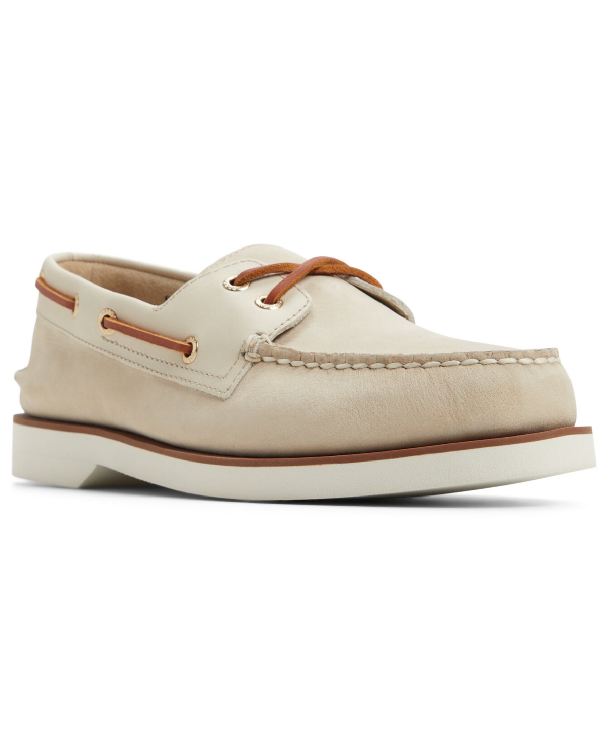 Men's Authentic Original 2-Eye Double Sole Boat Shoe - Cream Leather