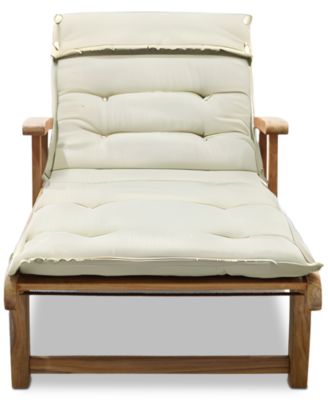 Bristol Teak Outdoor Chaise Lounge, Created for Macy's