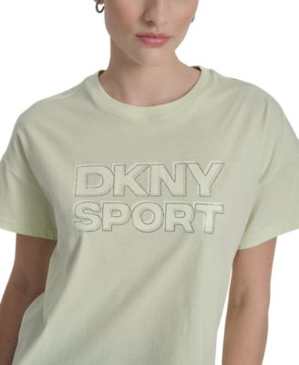 Women's Rhinestone-Logo Drop-Shoulder T-Shirt