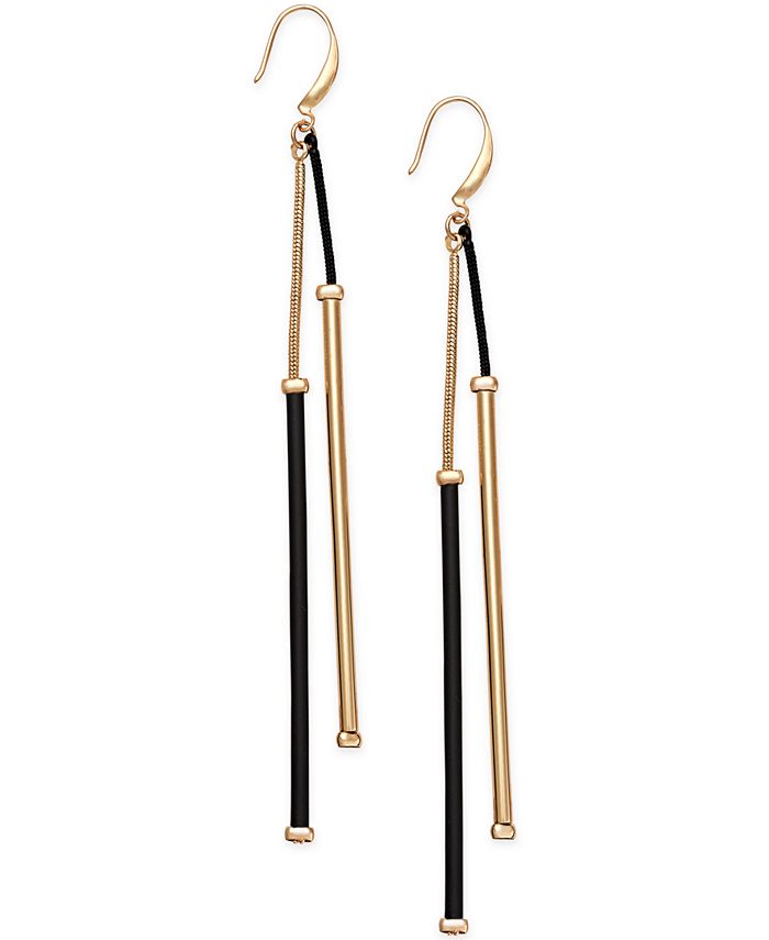 INC International Concepts I.N.C. GoldTone Jet Linear Drop Earrings