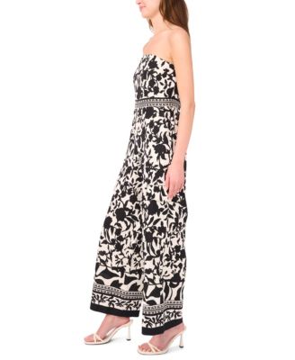 Women's Strapless Straight-Leg Jumpsuit