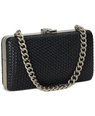 Woven Leather Mini Franki Clutch