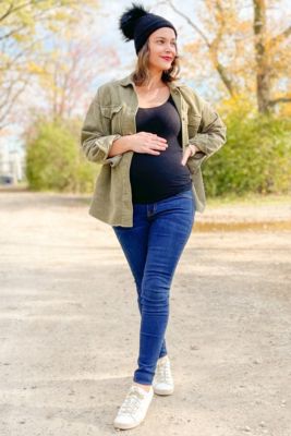 Maternity Navy Blue Skinny Jeans