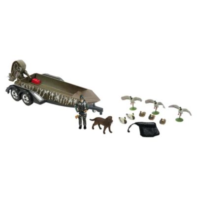 1/20 Duck Hunting Set with Boat, Hunter, Dog and Decoys