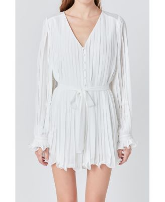 Women's Pleated Romper