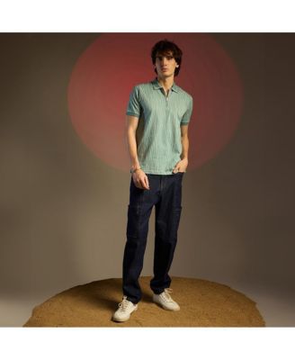 Men's Sea Green Crevice-Lined T-Shirt
