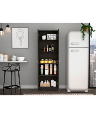 Dakari Multistorage Double Door Cabinet, Five Shelves