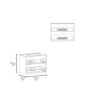 Smoot Floating Bathroom Vanity with Sink and Two Drawers