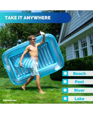 Swimline Original Suntan Tub Relaxing Outdoor Cushioned Water Lounge Float, Blue