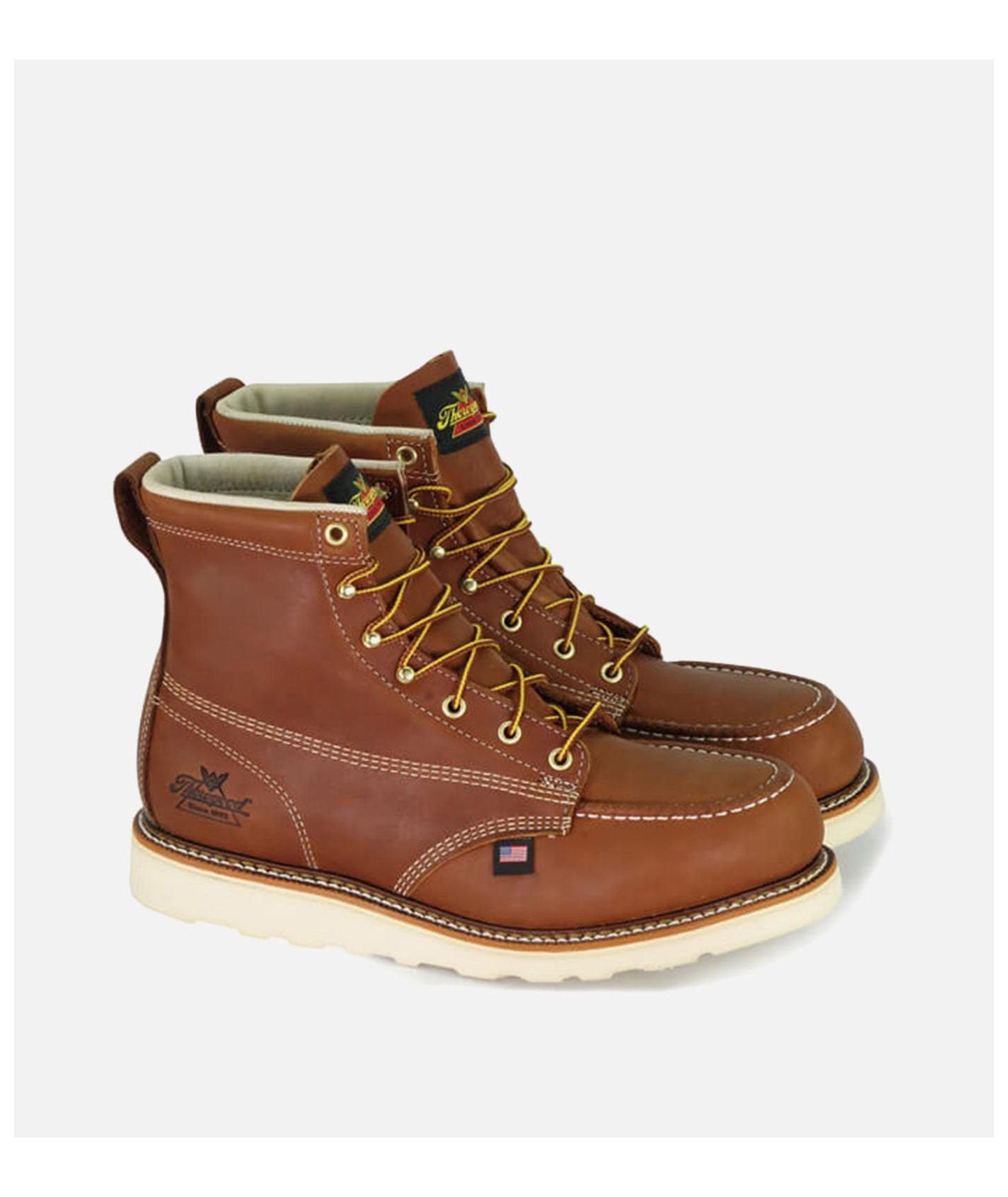 Мужские ботинки Thorogood American Heritage 6" Tobacco Safety Toe Work Boots for Men, цвет: Табачный — фото 2