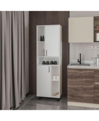 1-Pc. Buckshot Kitchen Pantry with Open Storage and 2 Doors