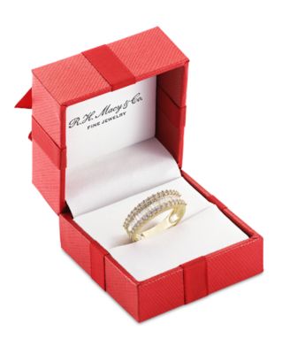 Diamond Baguette Cluster Band (1 ct. t.w.) in 14k White, Yellow or Rose Gold